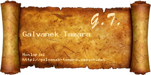 Galvanek Tamara névjegykártya